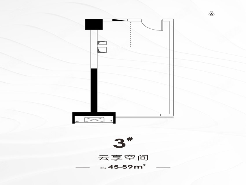 1室1厅1卫 57平米