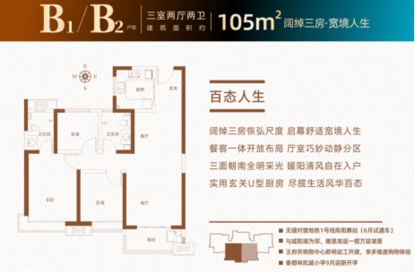 B1户型 3室2厅2卫