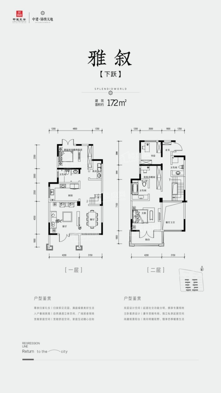 4室2厅3卫  172平米