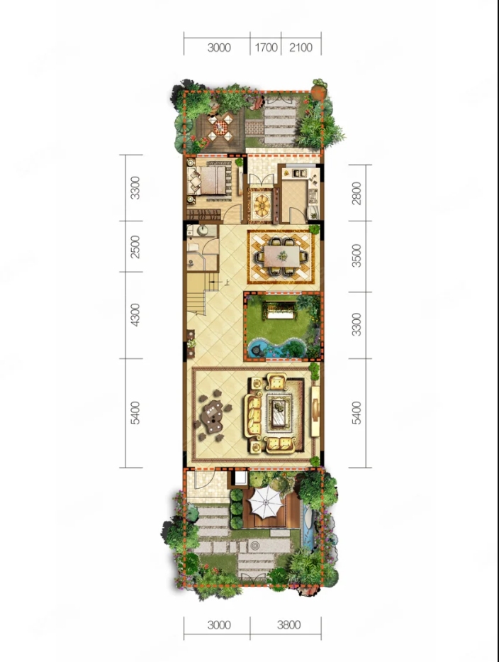 5室5厅4卫 建面：220㎡