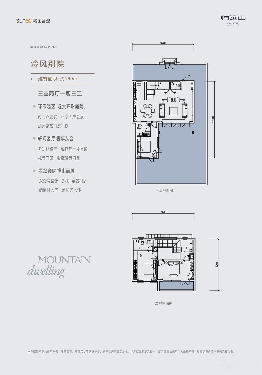 3室2厅3卫 建面：160㎡