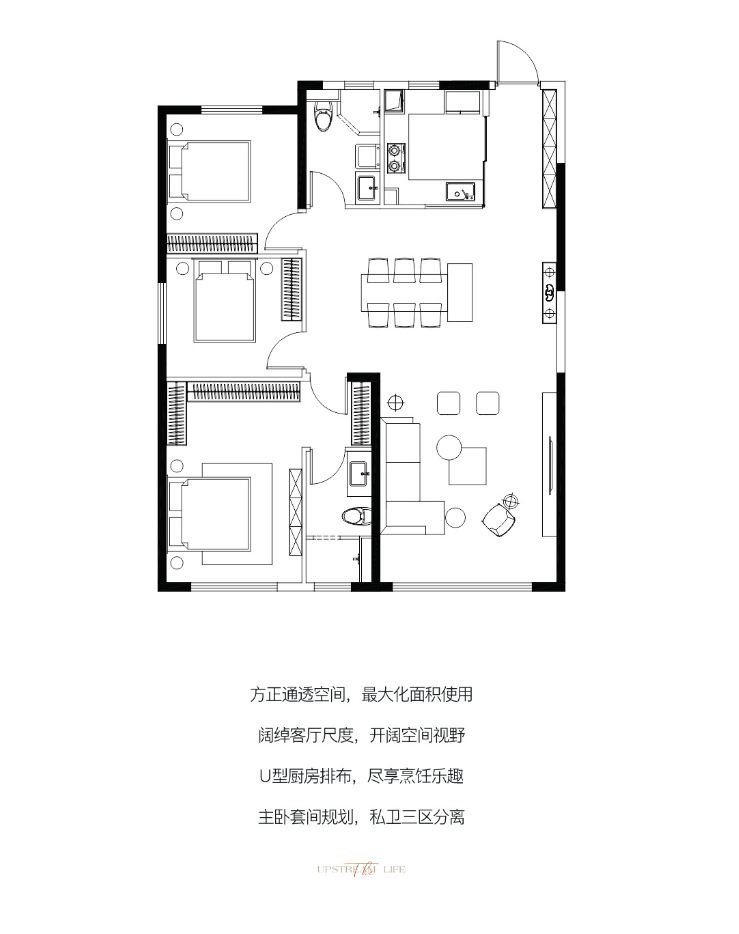 3室2厅2卫 建面：118㎡