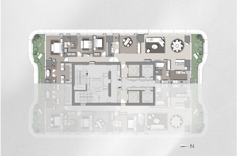 3室2厅5卫 建面：416㎡