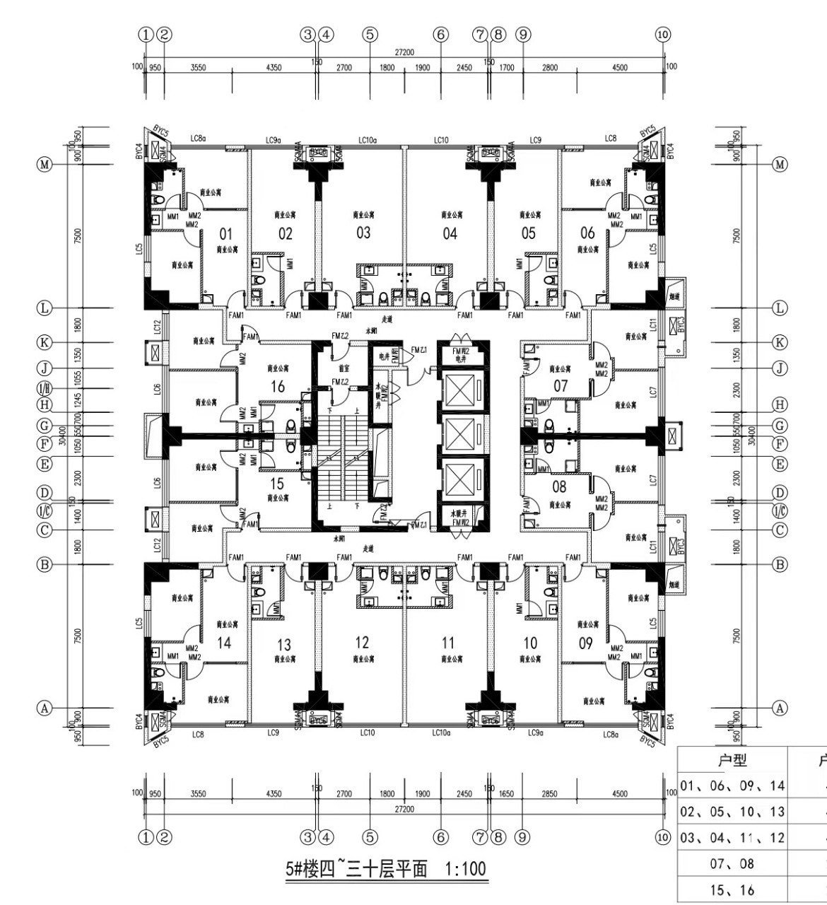 楼层平面图 建面：58㎡