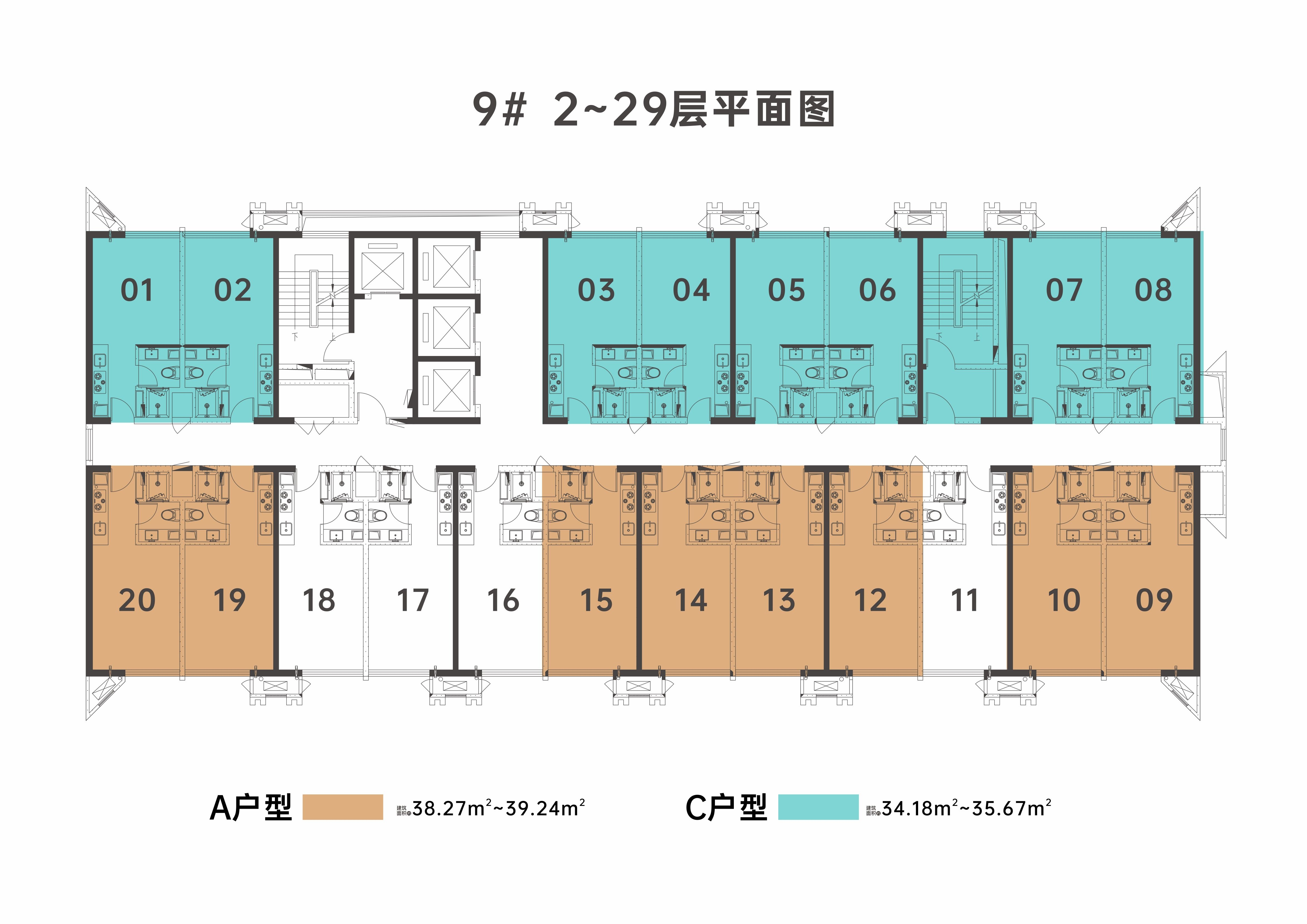 楼层平面图 建面：59㎡